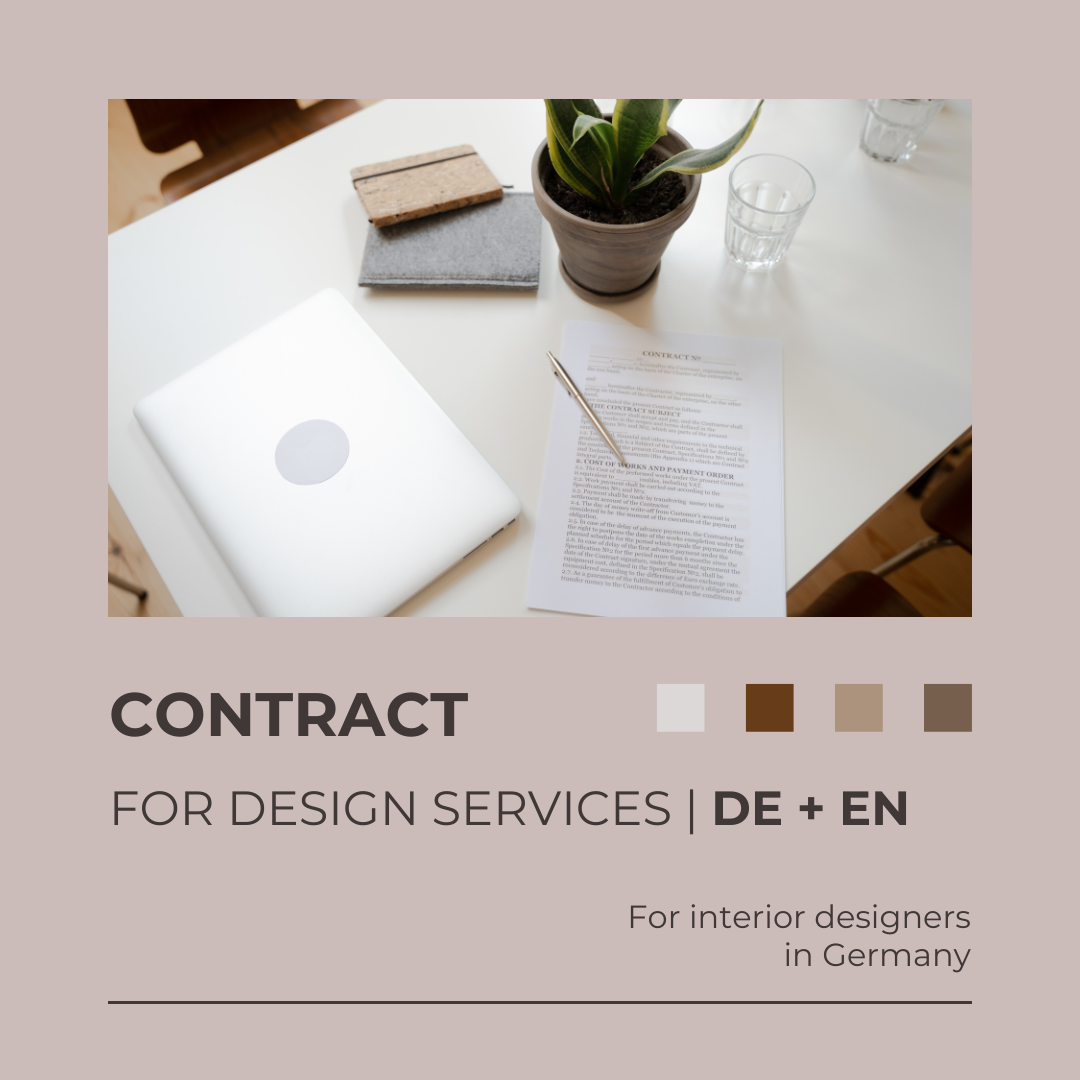 VERTRAG FÜR DESIGNLEISTUNGEN | DE + EN
